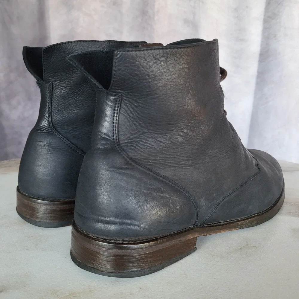 Maison Forte Lace Up Chukka Boots Black Men's Size 10.5 Leather